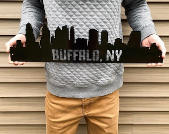 Buffalo New York Skyline Metal Wall Art Print - Etsy