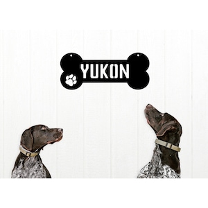Pet Sign, Pet Name Sign, Pet Name Plate, Custom Dog Name Sign, Dog Bone Sign, Dog Bone Name Plate, Dog Name Sign, Dog Sign, Dog Bone Art