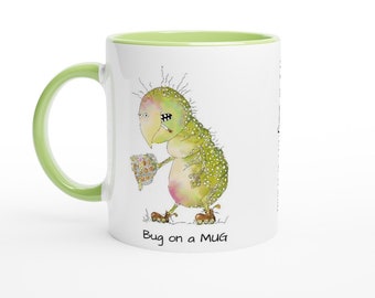 It's a Bug on a MUG. "The Dum De Dum Bug"  White 11oz Ceramic Mug with Colour Inside