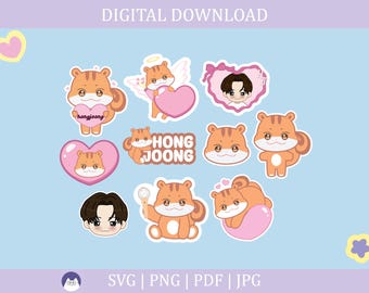 Hongjoong Jjoongrami Bundle | Ateez | Aniteez | Svg, Pdf, Png, Jpg