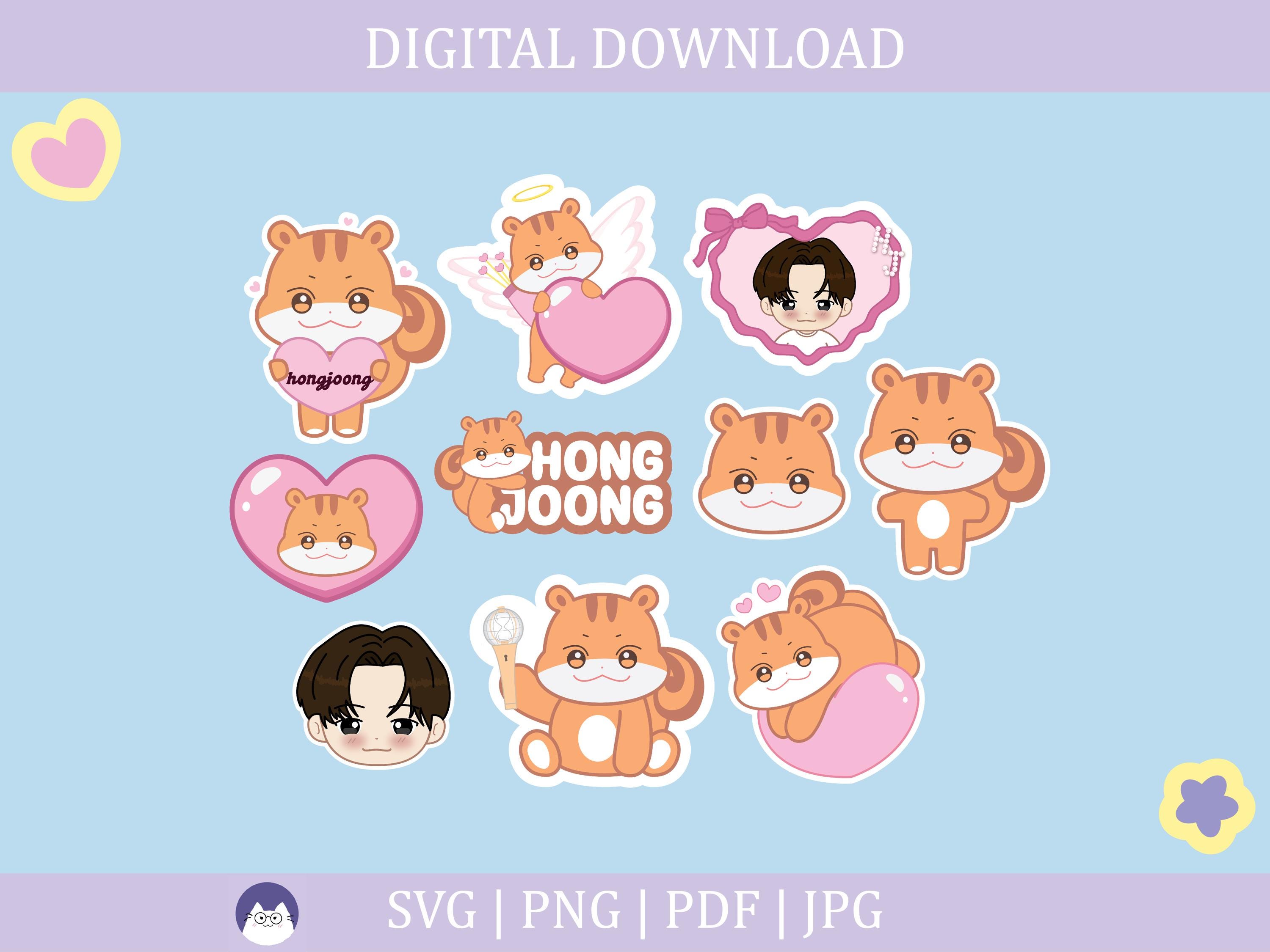 Hongjoong Jjoongrami Bundle | Ateez | Aniteez | Svg, Pdf, Png, Jpg
