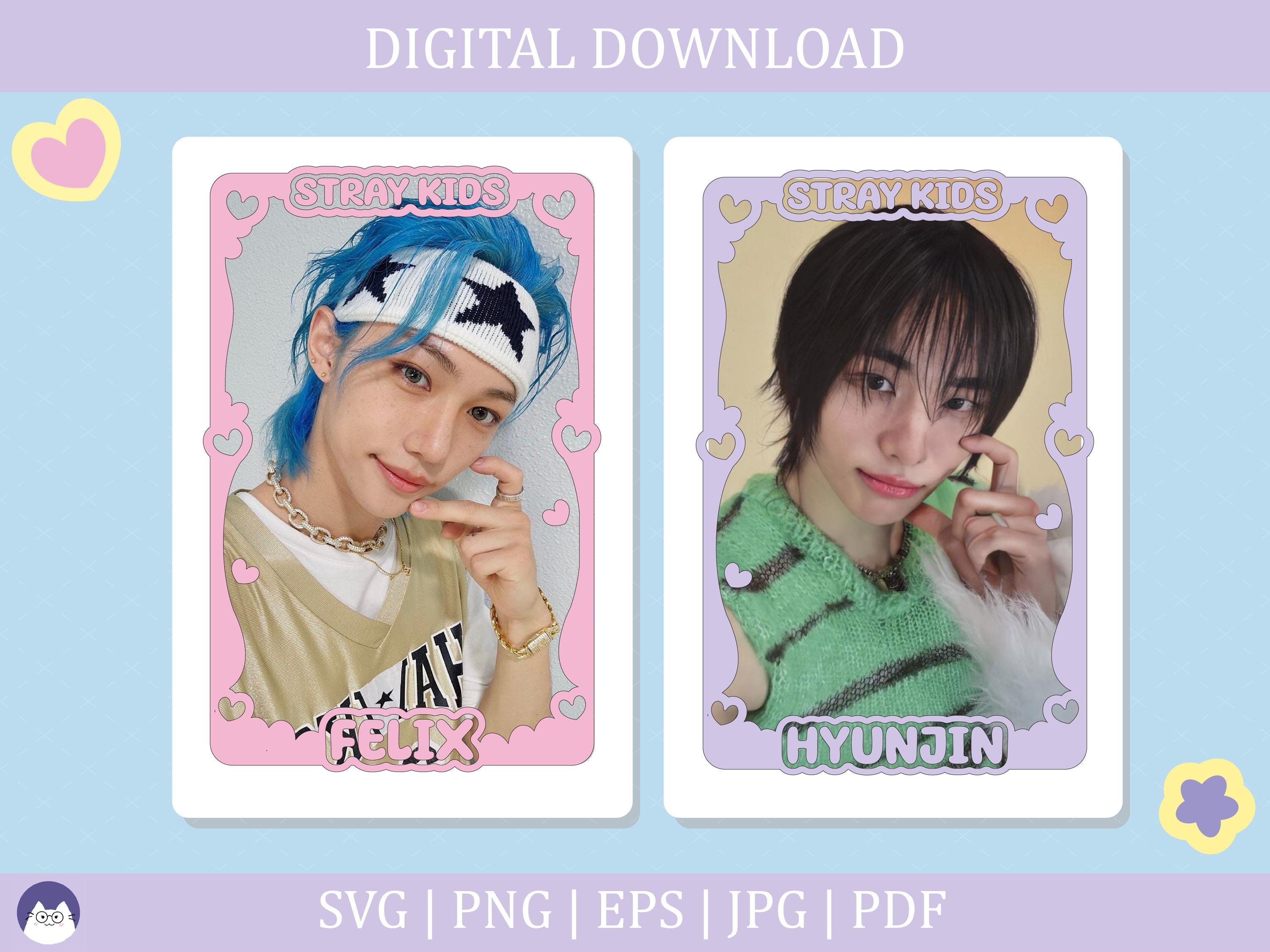 Stray Kids Hearts Photocard Borders | Svg, Pdf, Png, Jpg | Skz