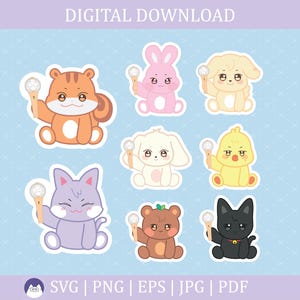 Ateez Aniteez With Lightiny | Svg, Pdf, Png, Jpg, Eps | Ateez decals | Ateez Stickers | Kpop | Vector files for Cricut and Silhouette