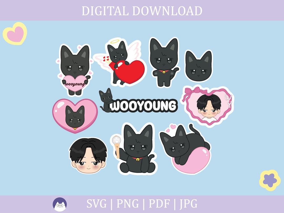 Wooyoung Wooyonyang Bundle | Ateez | Aniteez | Svg, Pdf, Png, Jpg