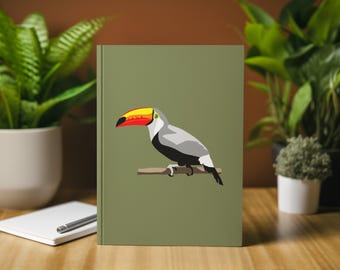 Toucan Journal: Lined Matte Hardcover Notebook (5.75″ × 8″)