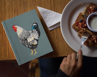 Silver Laced Chicken: Hardcover journal-matte, 5.75″ × 8″