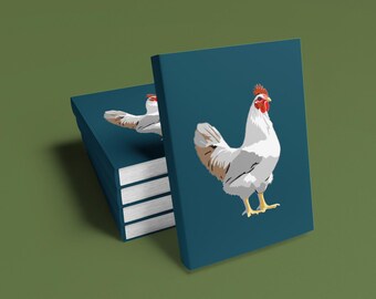 Chicken Journal: Lined Matte Hardcover Notebook (5.75″ × 8″)