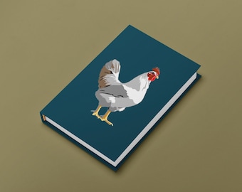 Chicken Journal: Lined Matte Hardcover Notebook (5.75″ × 8″)