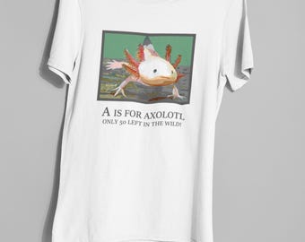 Axolotl Youth Classic 100% Cotton Tee: Endangered Species Series - available in 5 colors