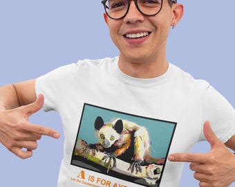 Aye-aye Lemur Youth Cotton T-Shirt: Madagascar Conservation Tee
