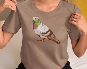 Pigeon: Cotton Unisex T-shirt - available in 8 colors