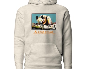 Aye-aye Lemur: Adult Warm Unisex Hoodie, Available in many colors