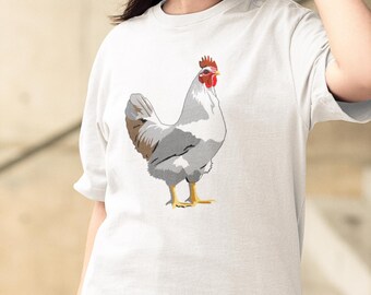 Chicken Adult Graphic T-Shirt: Unisex 100 % Cotton Tee - available in 8 colors!