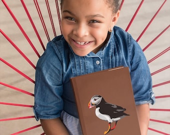 Puffin Journal: Lined Matte Hardcover Notebook (5.75″ × 8″)