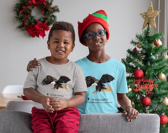 American Bald Eagle Graphic Toddler T-Shirt: Endangered Animal Series, 100% combed ring-spun cotton  Tee