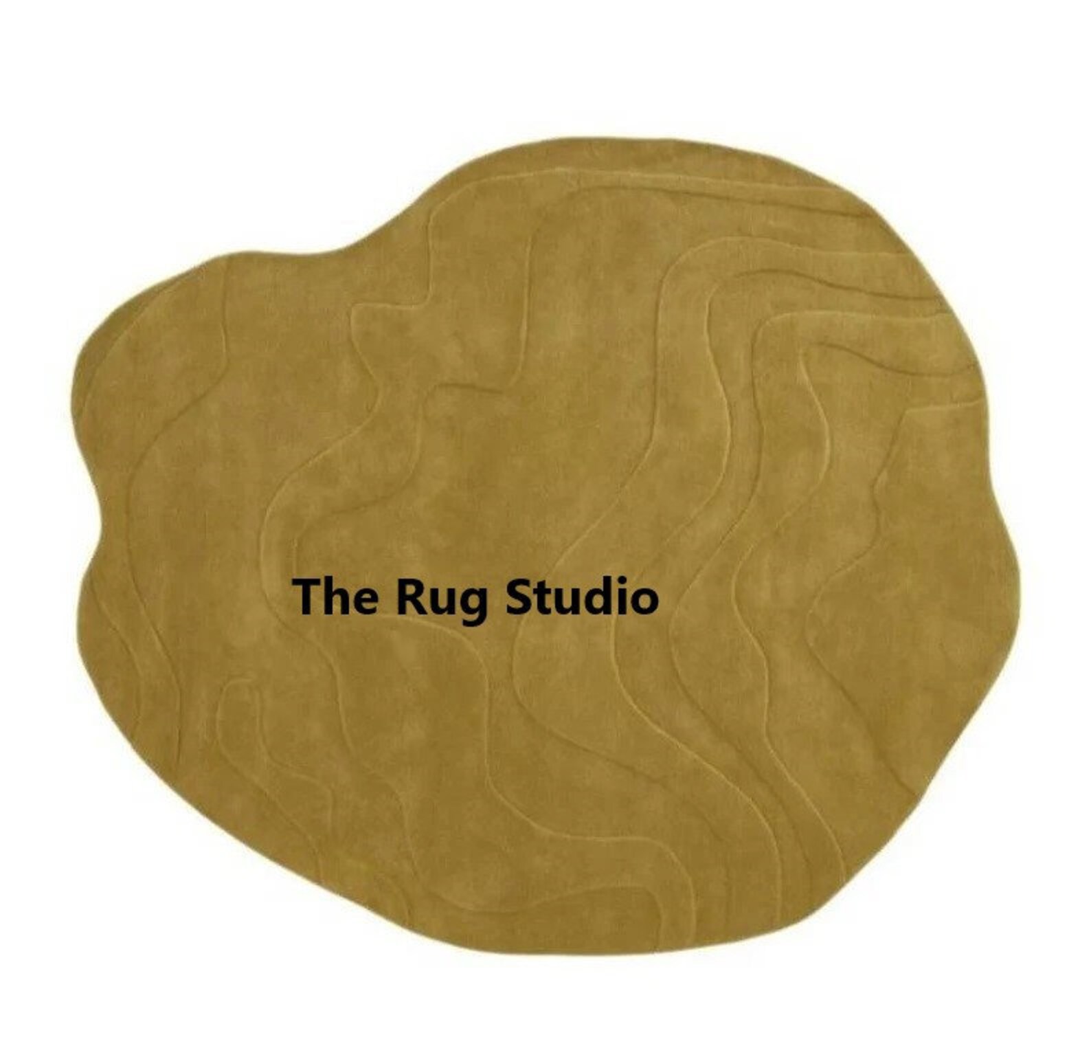 Hand Tufted Irregular Shape Rug Hand Tuft Rug Kidney Shaped Etsy