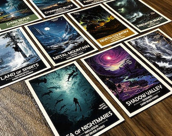 Dark River Parks Prints: Zestaw 10 plakatów z krajobrazem fantasy