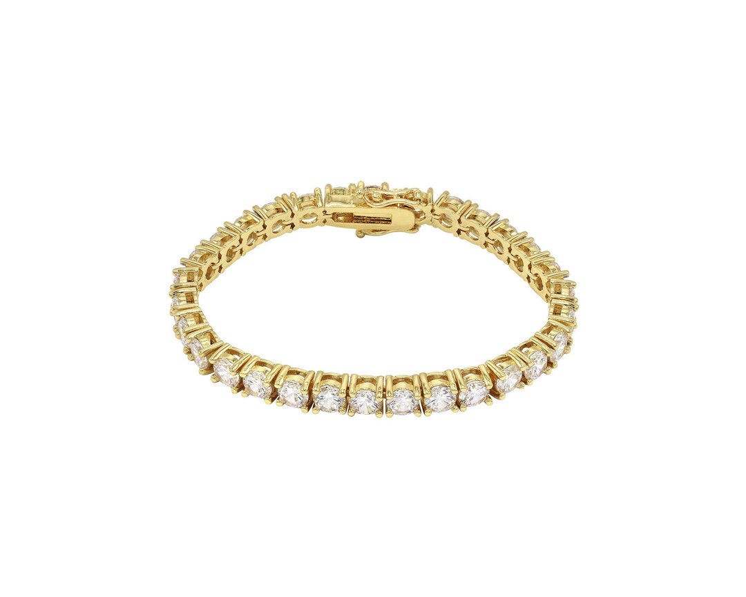 Men's Diamond Tennis Bracelet Gold Tennis Bracelet for Etsy