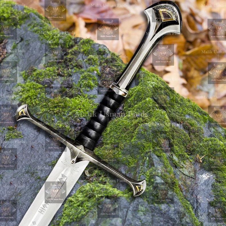 König Aragorn Schwert mit Scheide | Meisterschwert Replica | Episches Fantasy-Schwert für Cosplay, Sammler & Display, Geschenk für Ihn