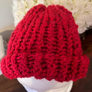 Red Winter Knitted Hat