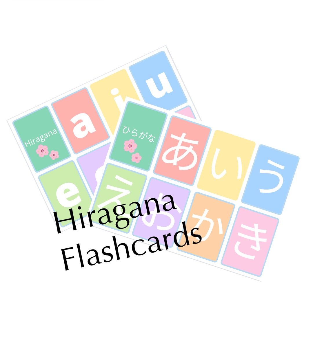 Japanese Hiragana and Romaji Flashcards Etsy