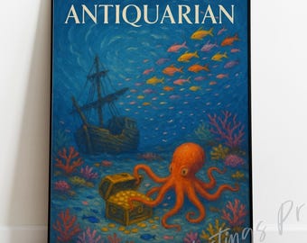 Vintage Shipwreck Surprise Magazine Cover Print – New Yorker Style Wall Art