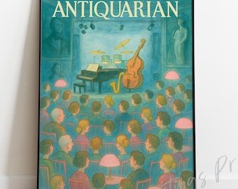 Vintage Jazz Bar Magazine Cover Print – New Yorker Style Wall Art