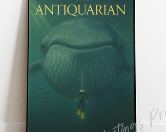 Vintage Whale New Yorker Style Magazine Cover Art Print – The Antiquarian