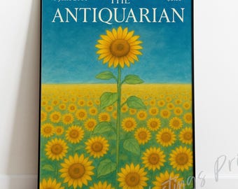 Vintage Sunflower Magazine Cover Print – New Yorker Style Collectible Art