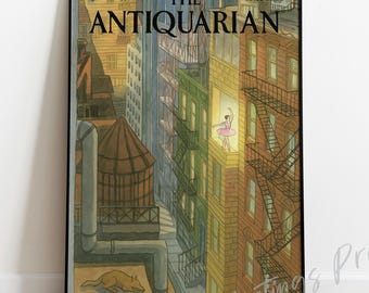 Vintage New Yorker Style Ballet Magazine Cover Art Print