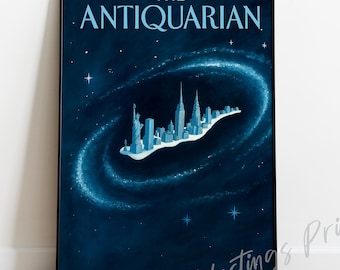 Vintage New Yorker Style Magazine Cover Print - Galaxy New York Art