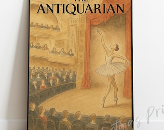 Swan Lake Vintage Magazine Cover Print – New Yorker Style Art