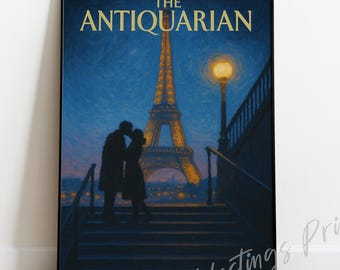 Paris Romance Print – Vintage New Yorker Style Magazine Cover