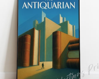 Vintage New Yorker Style Magazine Cover Print - Antiquarian Collectible