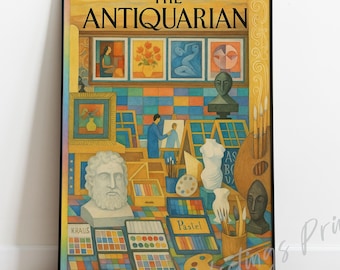 Vintage New Yorker Style Magazine Cover Art Print