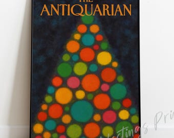 Vintage Christmas Lights Magazine Cover Print, New Yorker Style- The Antiquarian Collectible