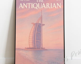 Vintage Burj al Arab Print – New Yorker Style Magazine Cover