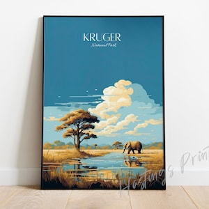 Krüger Nationalpark Reise - Südafrika Poster, Wohnkultur, Hochzeitsgeschenk, Geburtstagsgeschenk, individueller Text, personalisiertes Geschenk -03