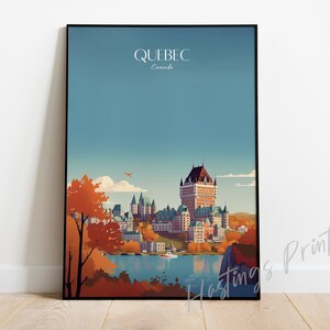 Quebec Canada Travel Print - Quebec Canada Travel Poster, home decor, Wedding gift, Birthday present, Custom Text, Personalised Gift -02