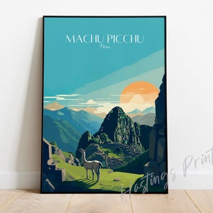 Machu Picchu Travel Print -  Peru Travel Poster, home decor, Wedding gift, Birthday present, Custom Text, Personalised Gift -03