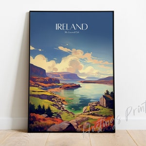Irland Travel Print - Irland Reise Poster, Wohnkultur, Hochzeitsgeschenk, Geburtstagsgeschenk, personalisiertes Geschenk, Hochzeitsgeschenk -01