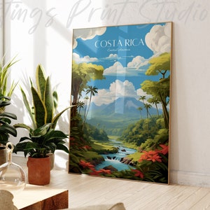 Costa Rica Travel Print - Costa Rica Travel Poster, home decor, Wedding gift, Birthday present, Custom Text, Personalised Gift -01
