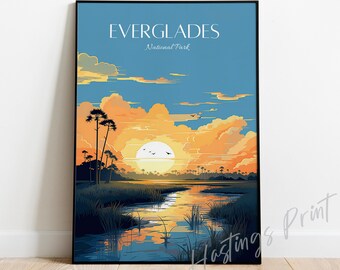 Everglades National Park Art Print: Florida Travel Poster