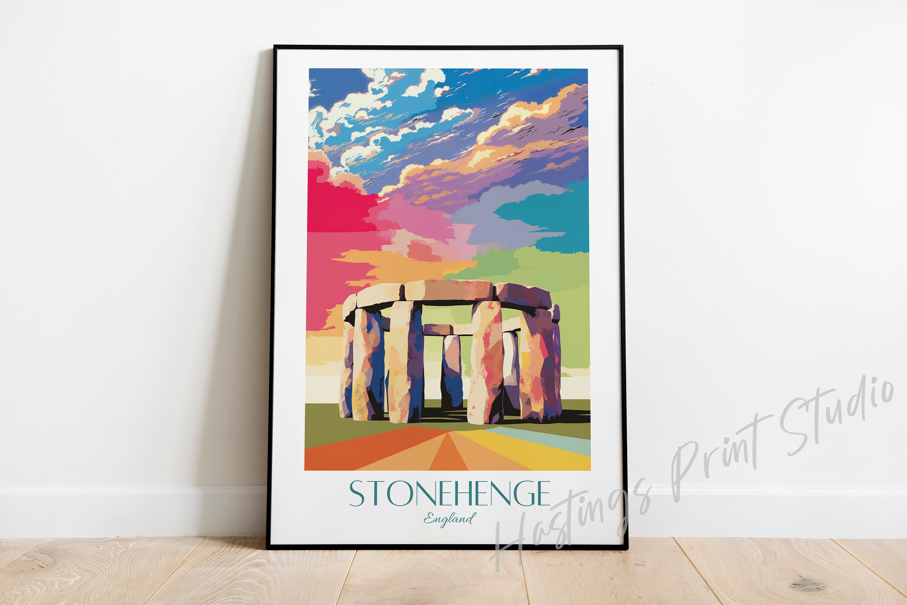 ストーンヘンジ旅行ポスター：カスタムヴィンテージスタイルプリント