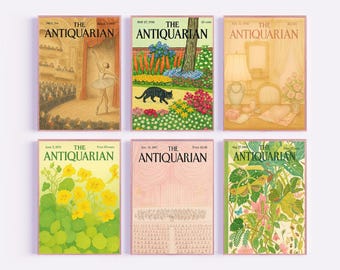 Stampe di copertine di riviste d'epoca: arte in stile New Yorker, set di 6