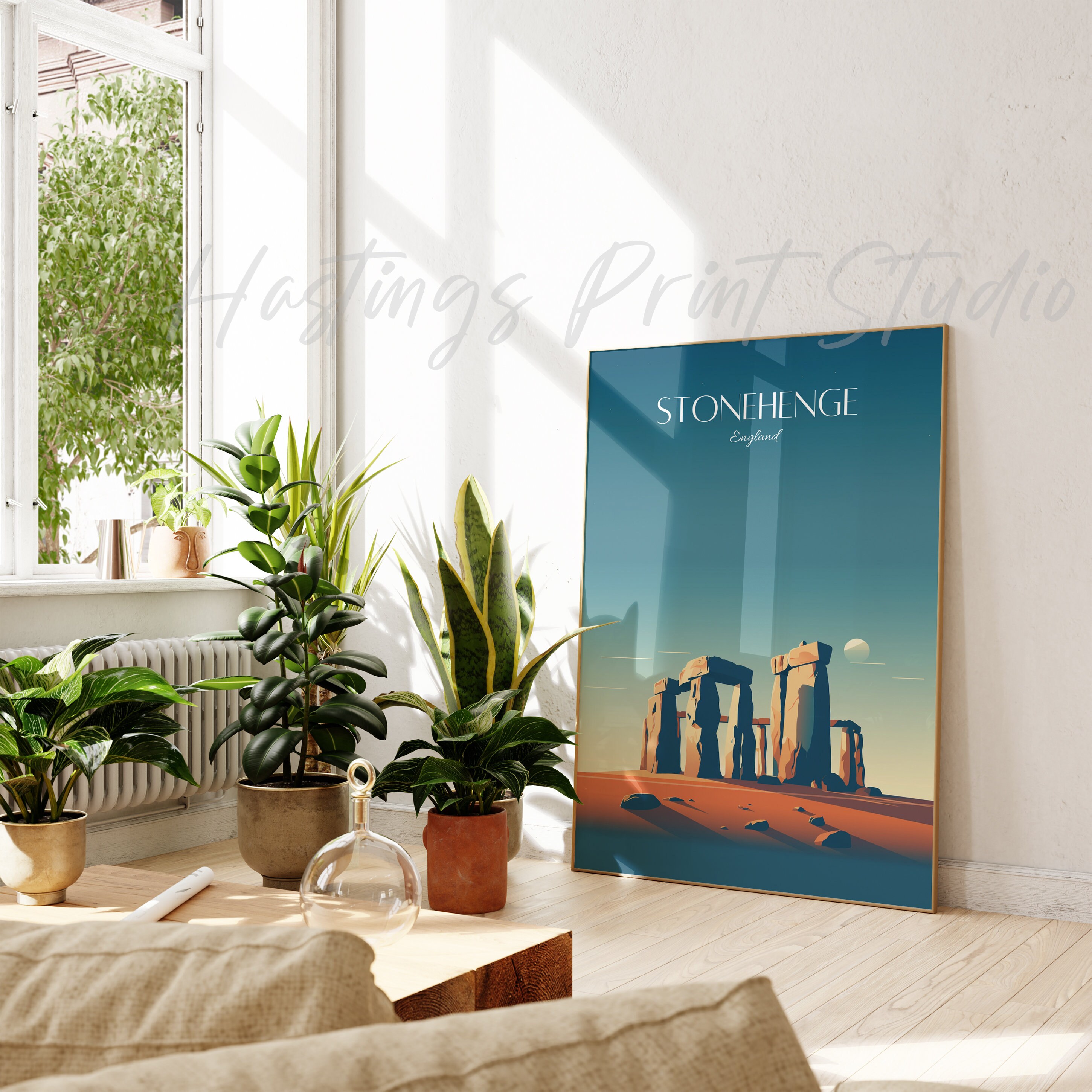 ストーンヘンジ旅行ポスター：イギリスのヴィンテージアートプリント