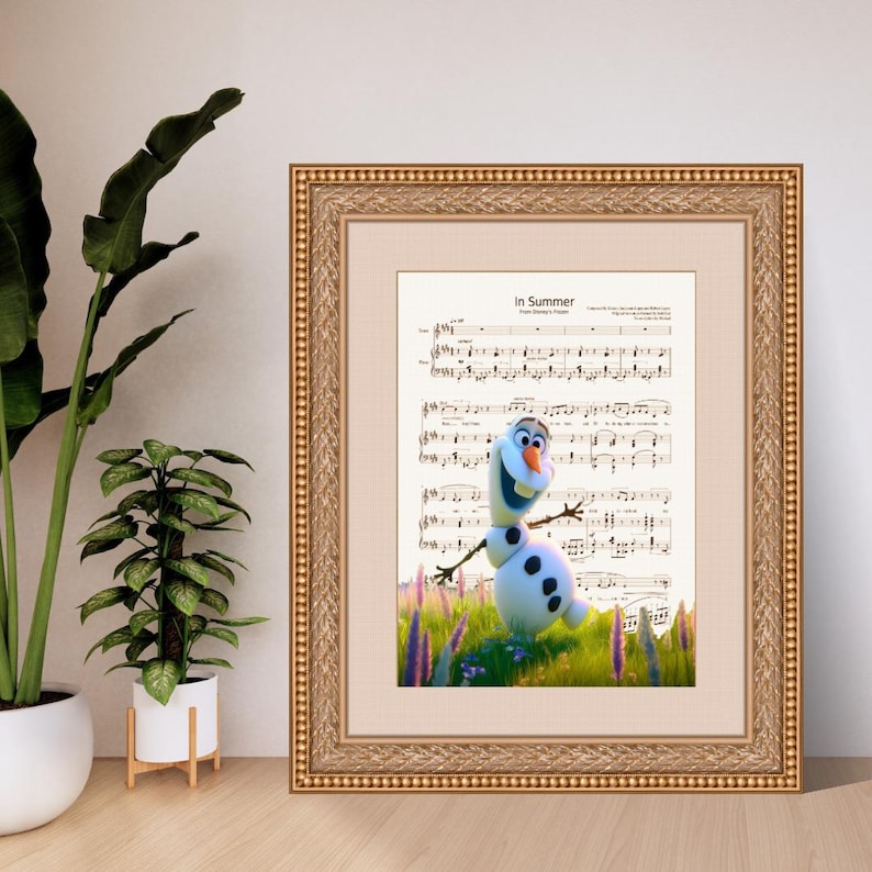 Olaf in Summer Sheet Music Art Print Frozen Movie Poster Etsy olaf-in-summer-sheet-music-art-print-frozen-movie-poster-etsy