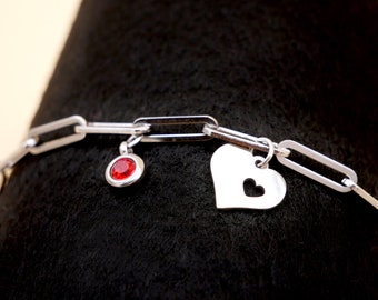 Stainless steel bracelet - My heart my love