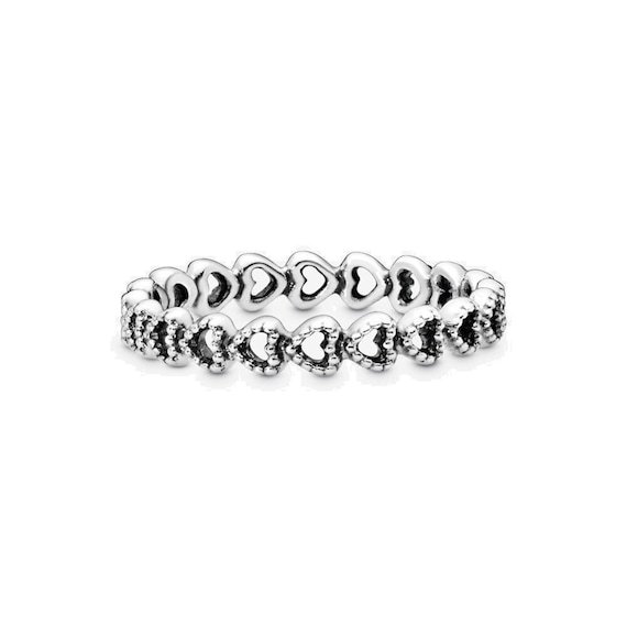 Silver Pandora Band of Hearts Ring Express Your Love with our Gorgeous Openwork Heart Ring Band: Ideal Women's Jewellery Gift in the UK