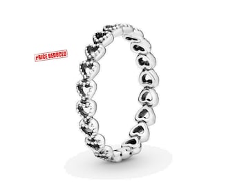 Silver Pandora Band of Hearts Ring Express Your Love with our Gorgeous Openwork Heart Ring Band: Ideal Women's Jewellery Gift in the UK